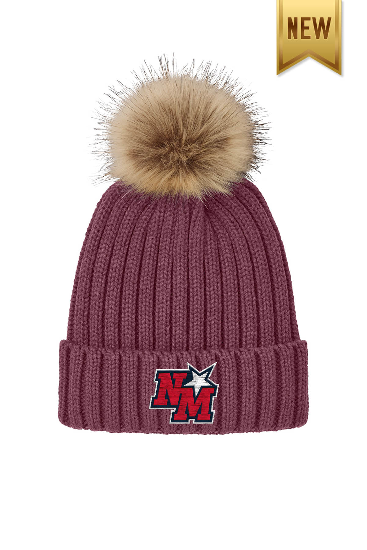 Faux Fur Pom Beanie